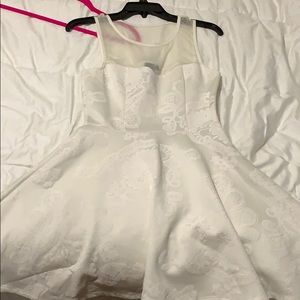 White dress beautiful for graduation